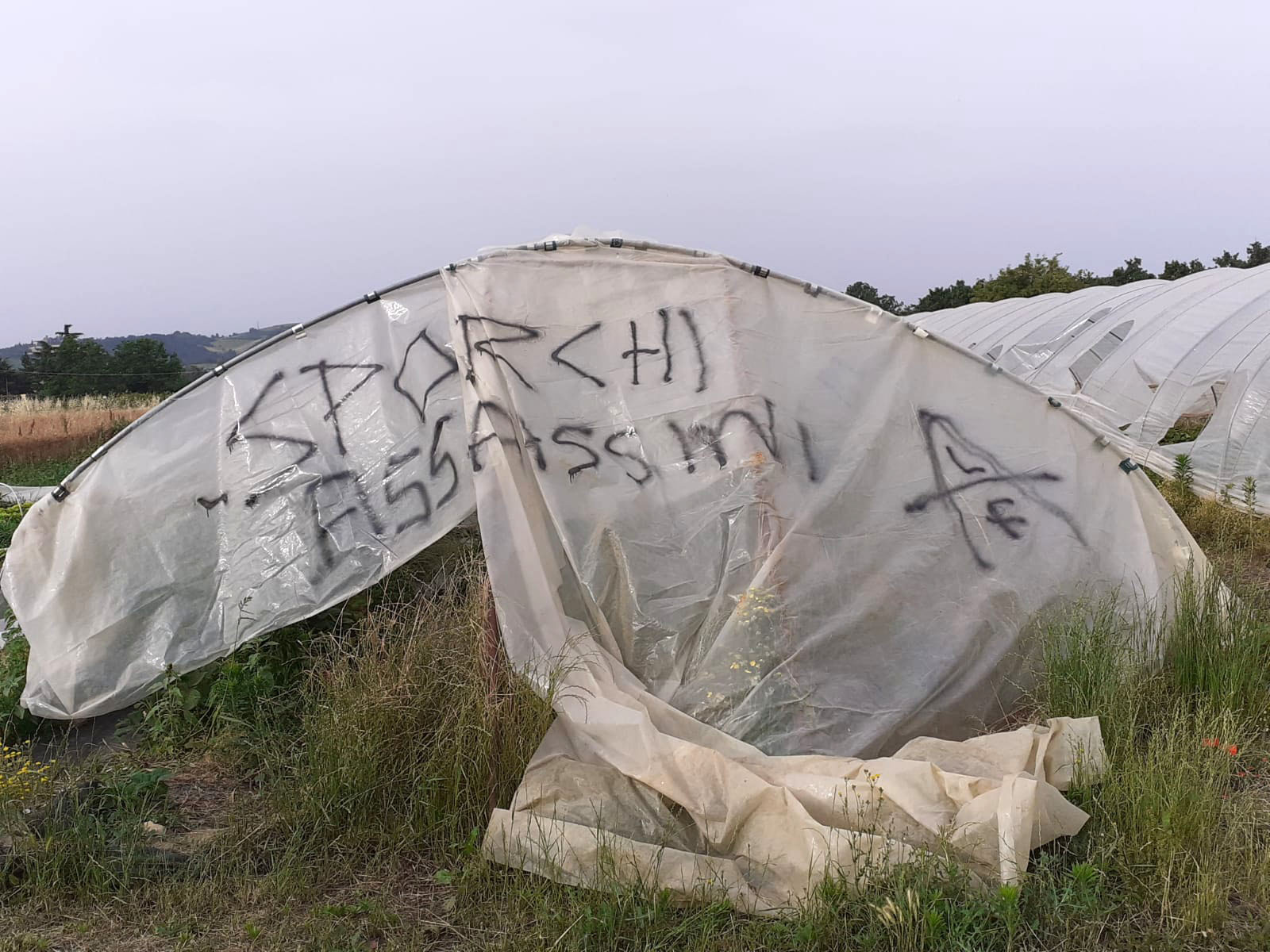 Violenza e devastazioni contro la cooperativa agricola ARVAIA