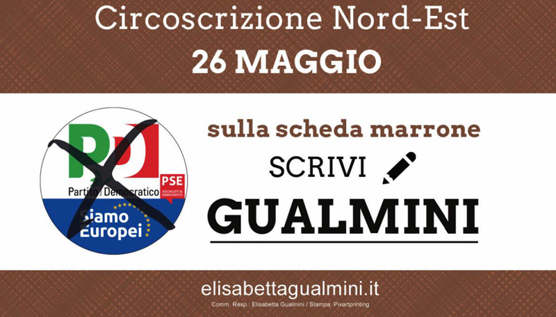 europee 2019 ll mio voto per l’Europa e per Elisabetta Gualmini