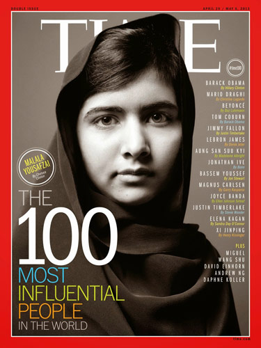 Malala Yousafzai copertina Time